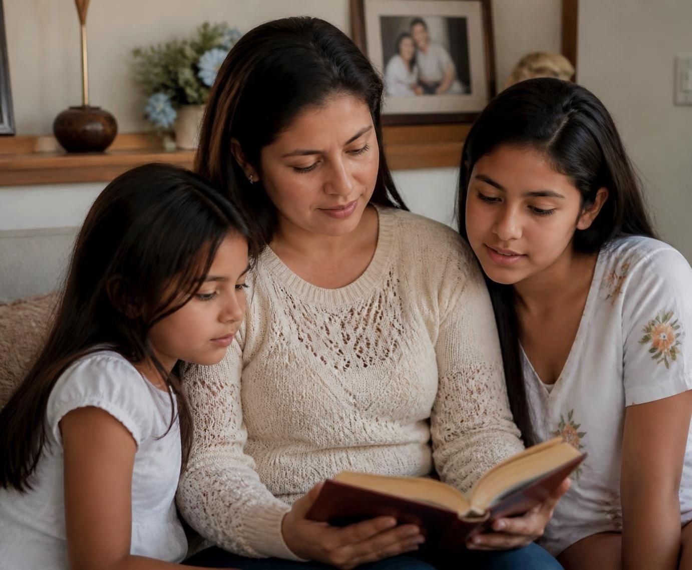 una madre que se sacrifica inspira a sus hijas a seguir su ejemplo, mostrando amor, dedicación y fuerza para superar desafíos y alcanzar sus sueños.